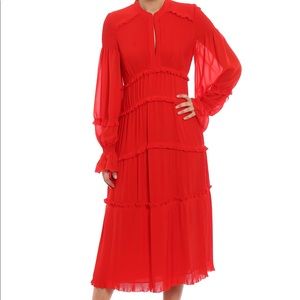 New with tags: Tory Burch Pleat chiffon maxi dress
